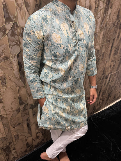 Men’s Rayon Cotton Heavy Printed Kurta – Stylish Festive & Ethnic Wear - A3