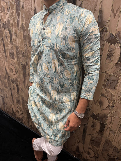 Men’s Rayon Cotton Heavy Printed Kurta – Stylish Festive & Ethnic Wear - A3