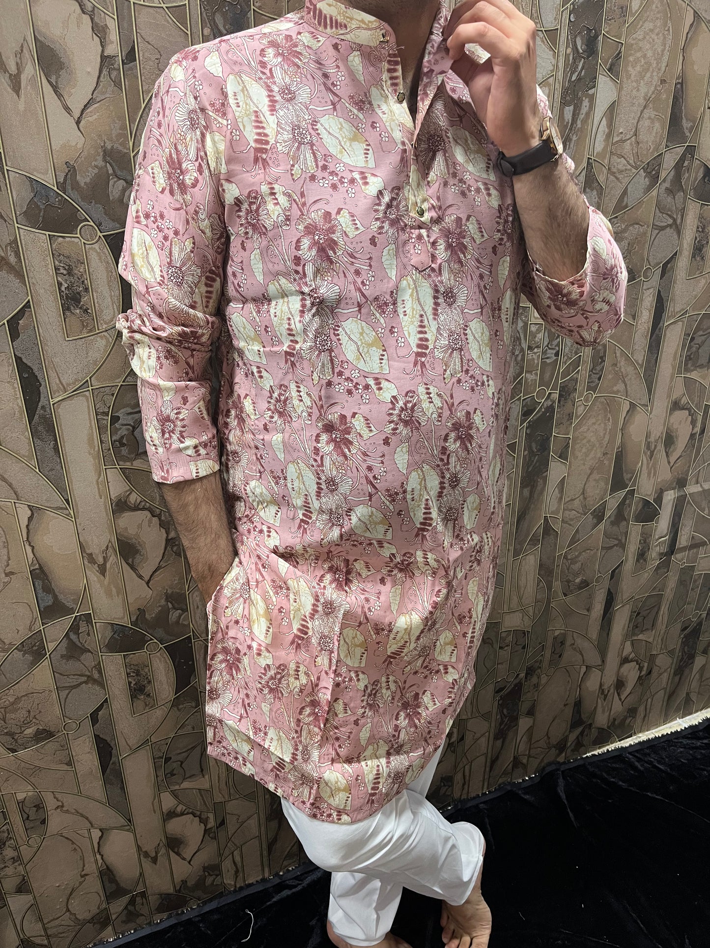 Men’s Rayon Cotton Heavy Printed Kurta – Stylish Festive & Ethnic Wear - A3