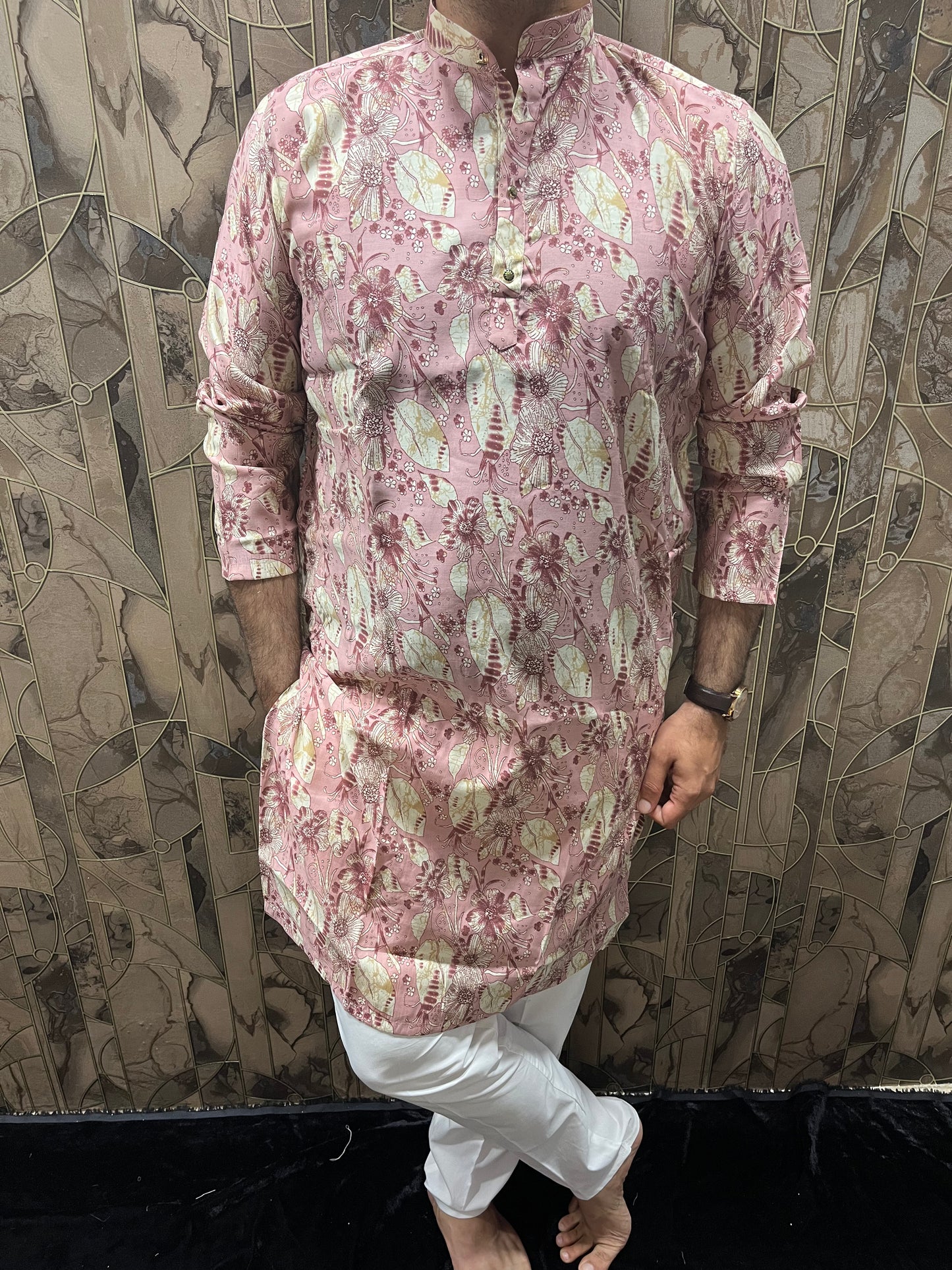 Men’s Rayon Cotton Heavy Printed Kurta – Stylish Festive & Ethnic Wear - A3