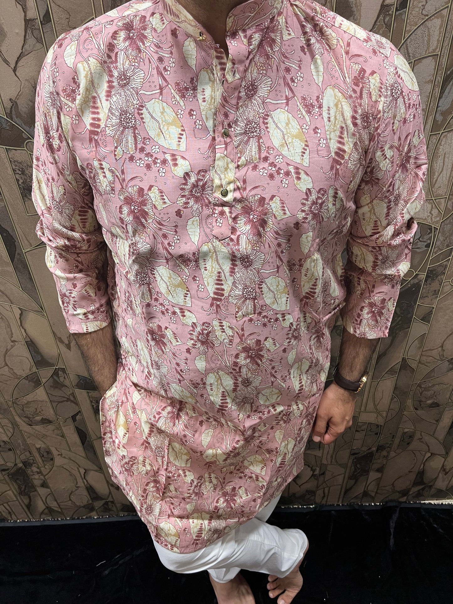 Men’s Rayon Cotton Heavy Printed Kurta – Stylish Festive & Ethnic Wear - A3
