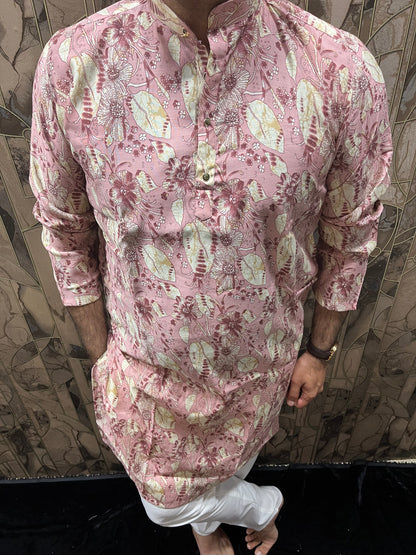 Men’s Rayon Cotton Heavy Printed Kurta – Stylish Festive & Ethnic Wear - A3